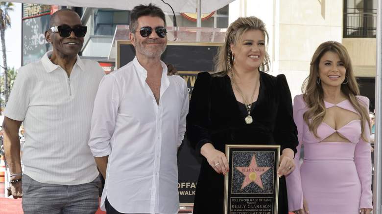 Kelly Clarkson with original "Idol" judges