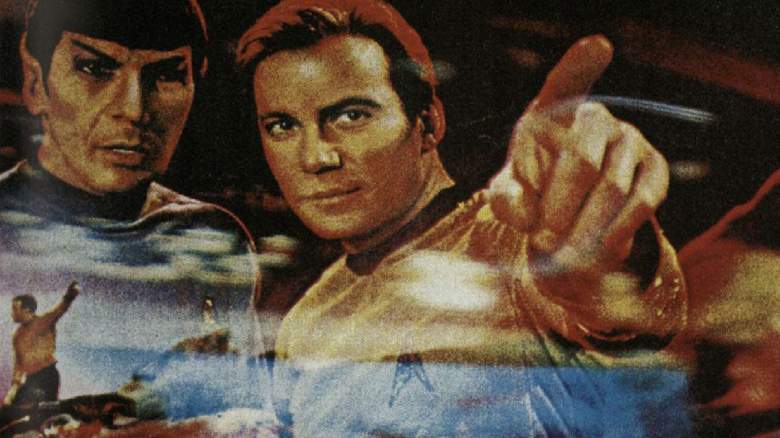 Leonard Nimoy and William Shatner appearing in an ad for RCA
