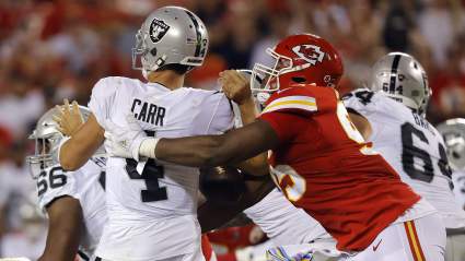 Chiefs’ Chris Jones Reveals Chat With Derek Carr After Roughing Flag