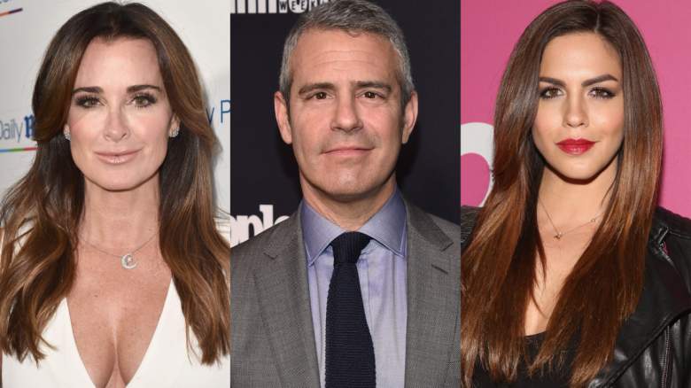Kyle Richards, Andy Cohen and Katie Maloney