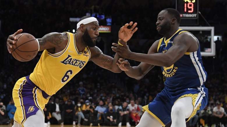 LeBron James of the Los Angeles Lakers and Draymond Green of the Golden State Warriors.