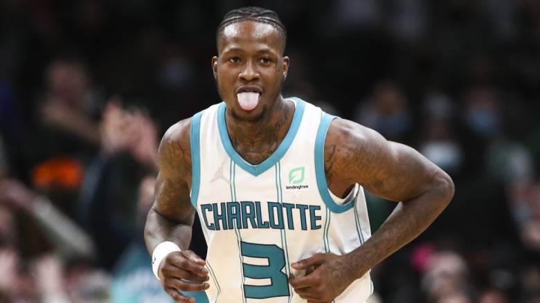 Terry Rozier of the Charlotte Hornets looks on during the game