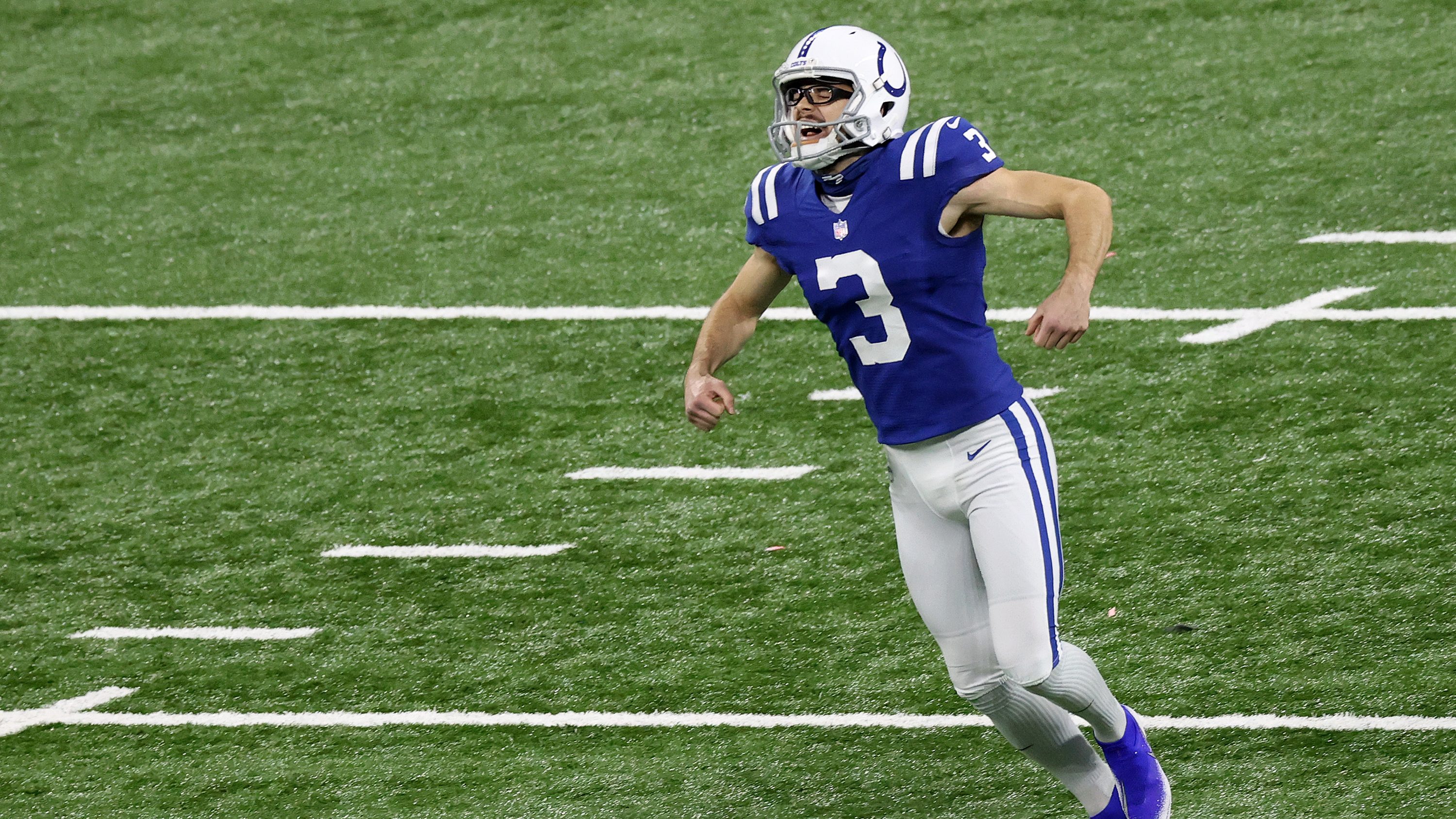 Detroit Lions place kicker Dominik Eberle makes an extra point