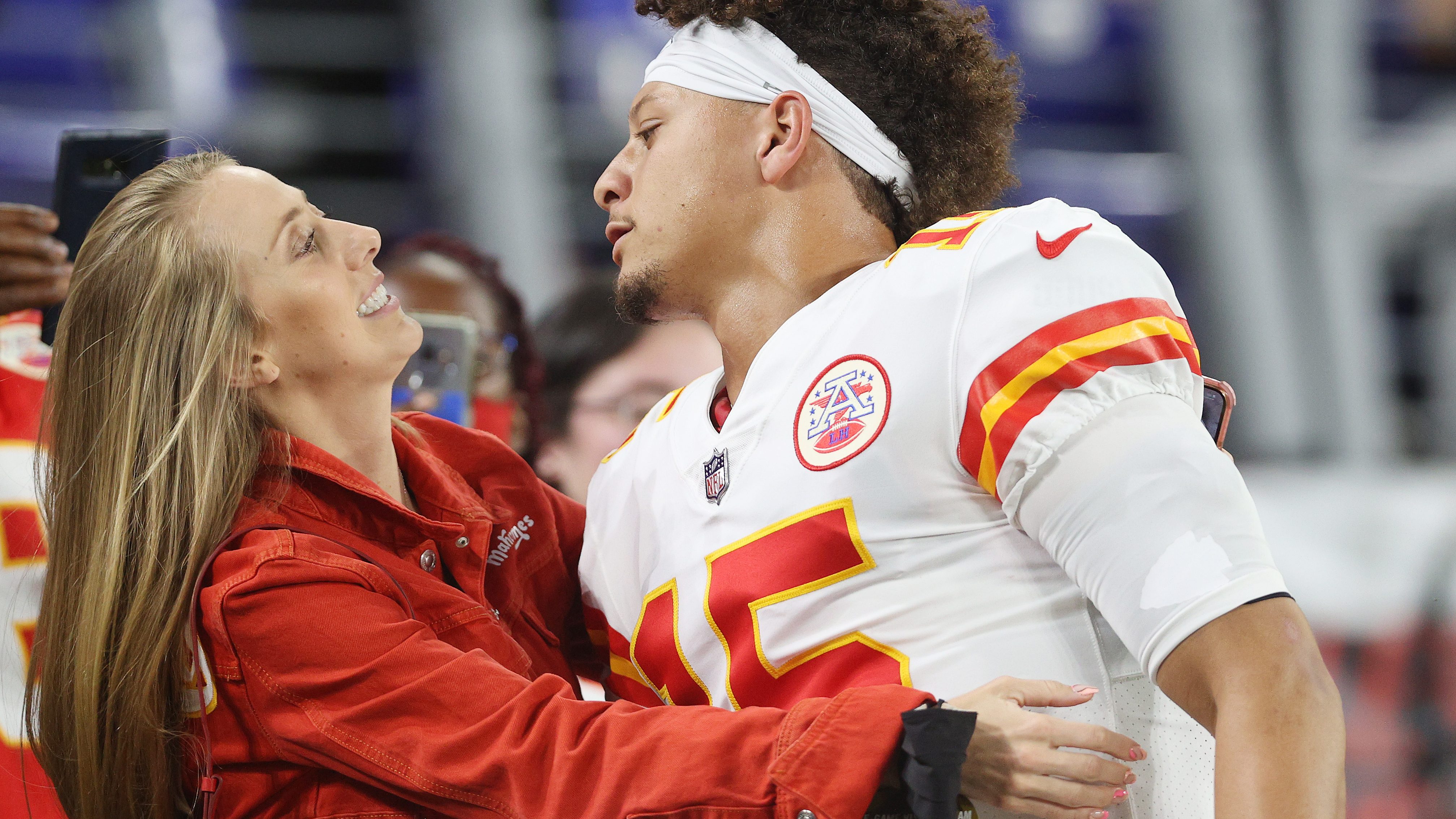 Brittany Mahomes Goes Fiery Red in Spiked Louboutins to KC Chiefs