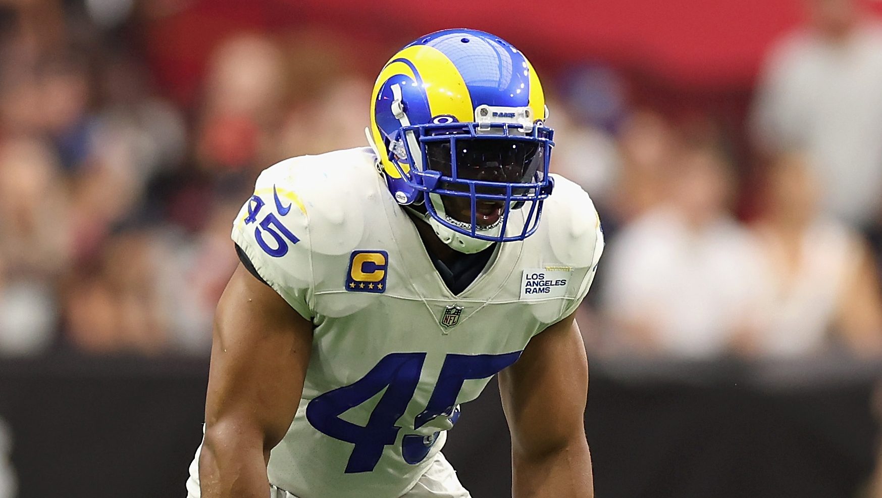 Rams' LB Bobby Wagner stopped the fan who ran onto the field