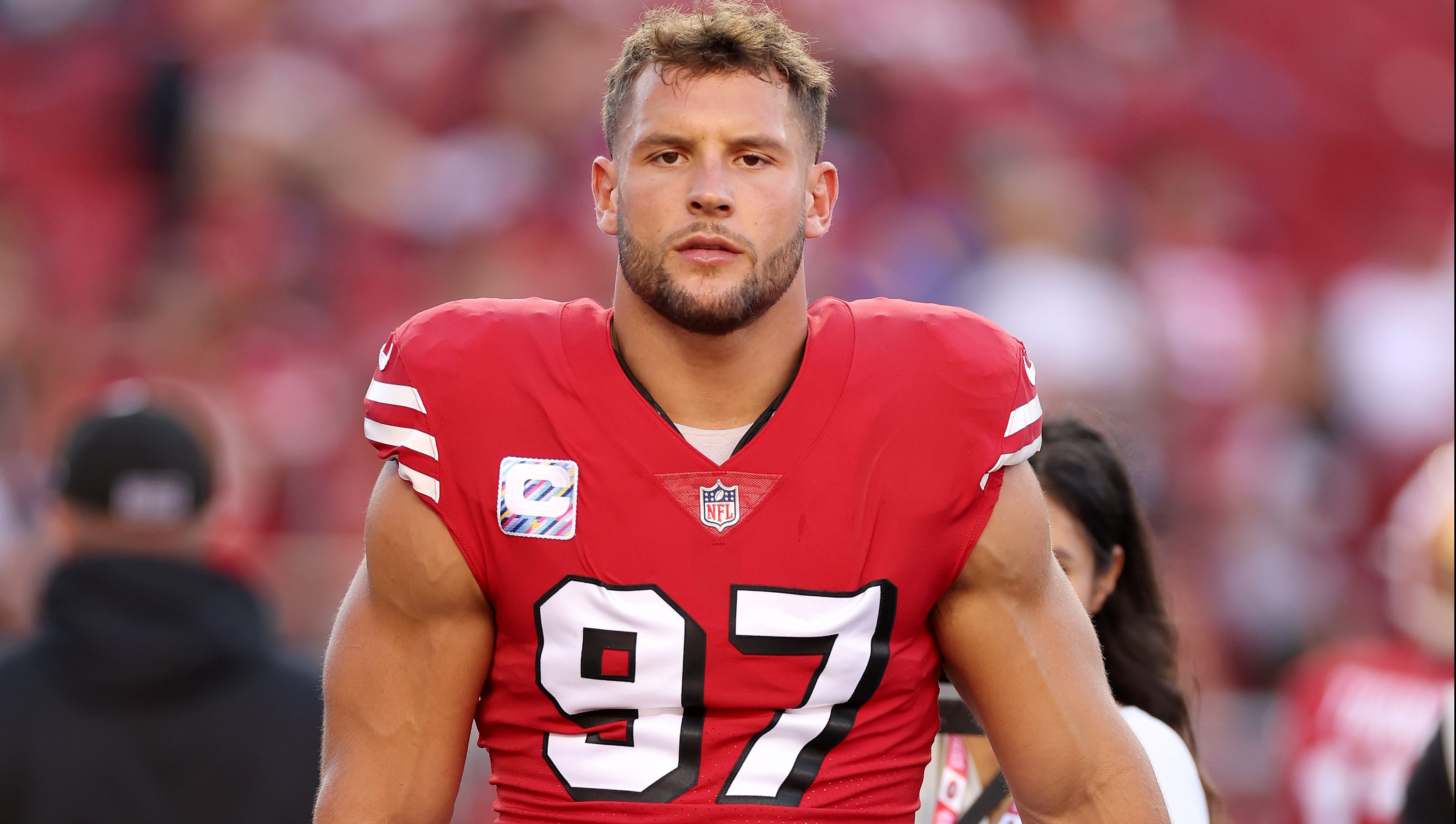 49ers' Nick Has Cheeky Response to Mayfield Question Heavy.com