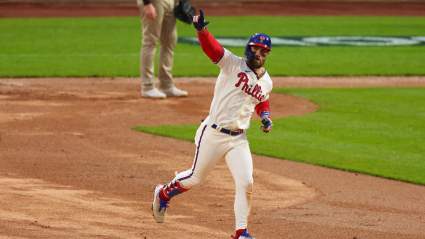Eagles Players Celebrate Phillies NLCS Win