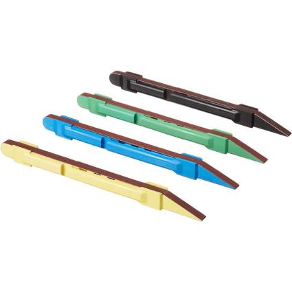set of four colorful sanding detailer tools