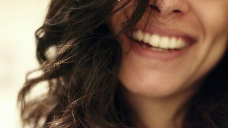 Brunette woman smiling