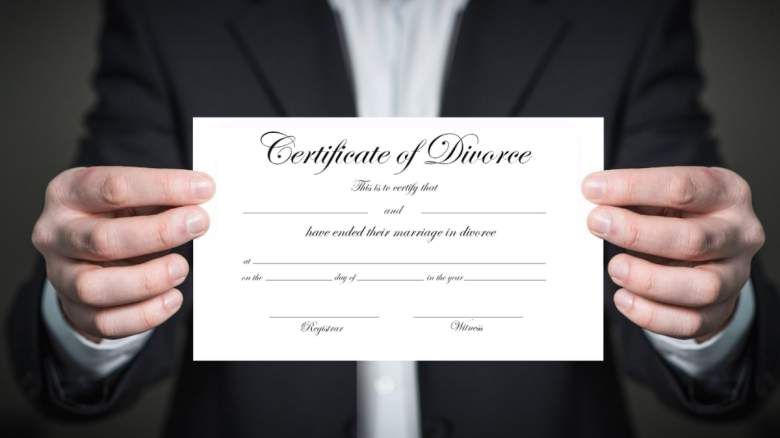 A certificate of divorce.