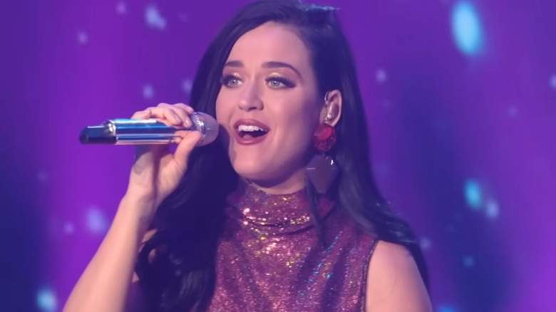 Katy Perry singing on "American Idol"