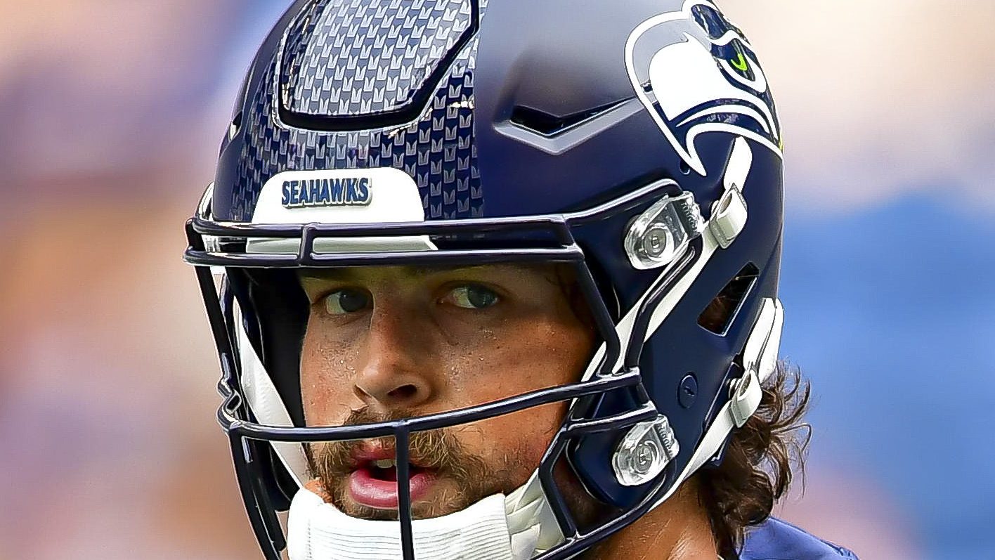 Seattle Seahawks quarterback Jacob Eason (17) during an NFL