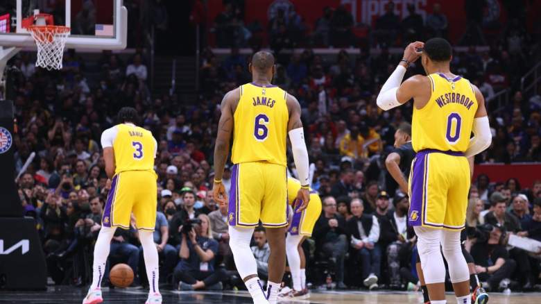 Lakers stars Anthony Davis, LeBron James and Russell Westbrook