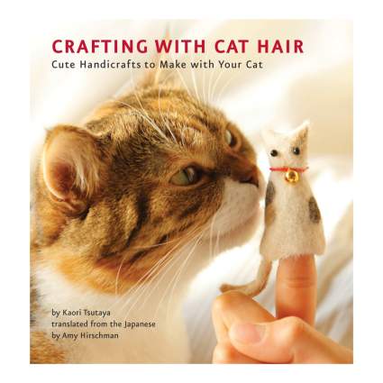 book cover for crafting with cat hair