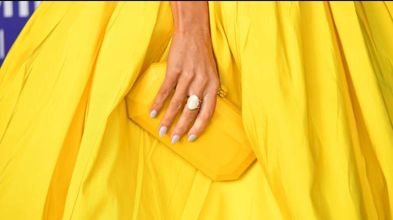 Yellow dress and clutch