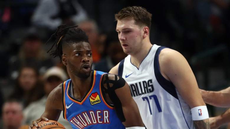 Nerlens Noel, now of the Detroit Pistons, and Luka Doncic of the Dallas Mavericks.