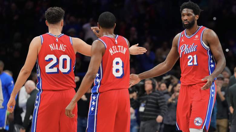 Joel Embiid, De'Anthony Melton, Georges Niang