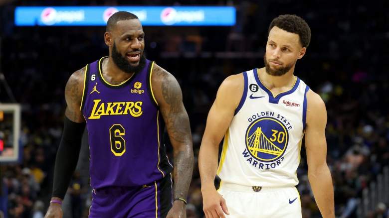 LeBron James of the Los Angeles Lakers and Stephen Curry of the Golden State Warriors.
