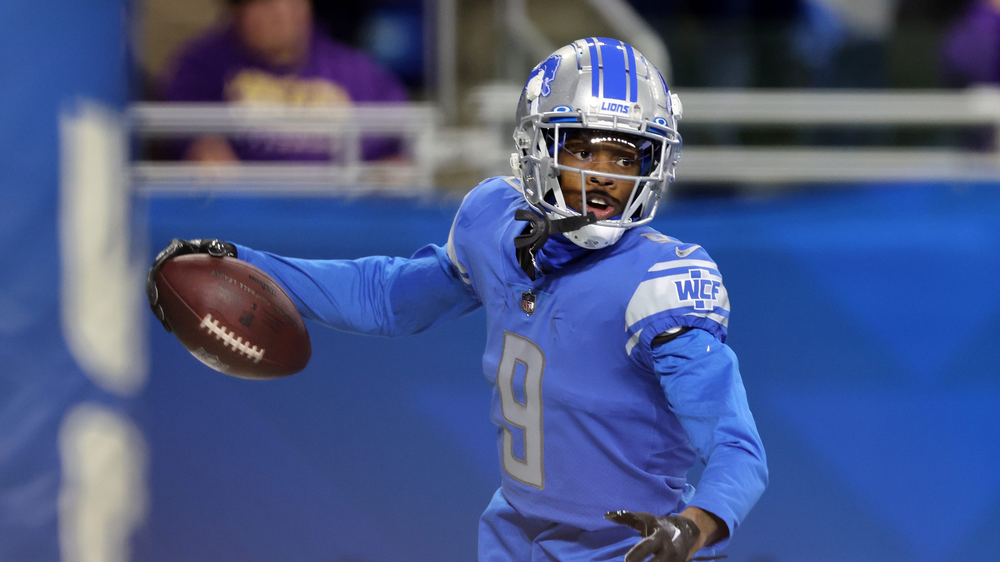 Lions WR Jameson Williams Reveals Unusual Location Of First TD Ball