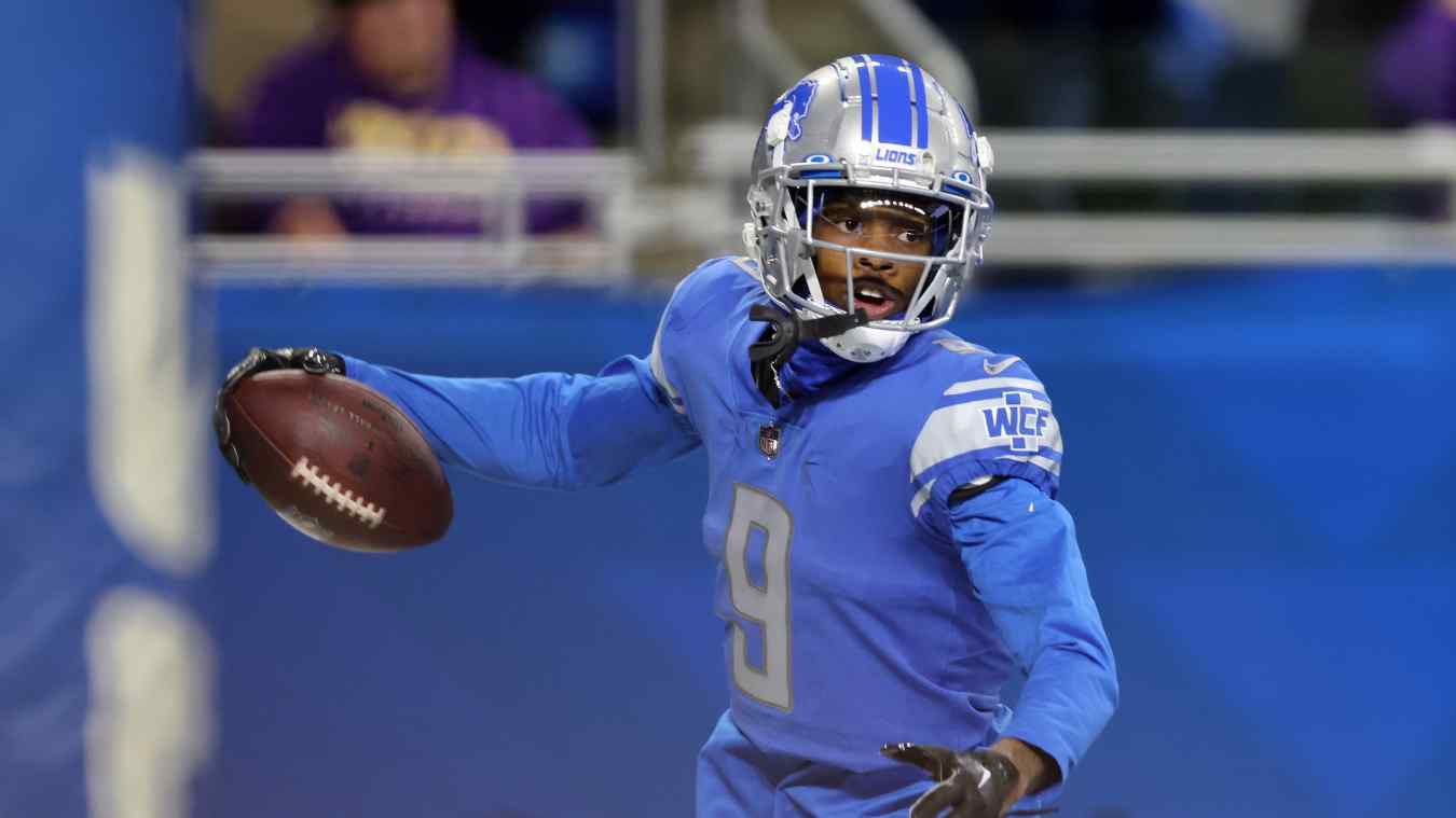 Lions WR Jameson Williams Reveals Unusual Location of First TD Ball