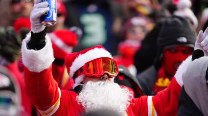 Chiefs Fan Goes Viral for Wild Shirtless Beer Chug [LOOK]
