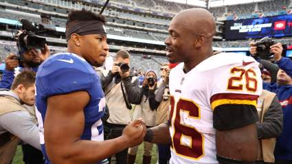Giants’ Saquon Barkley Raises Eyebrows With Message From Vikings’ Adrian Peterson