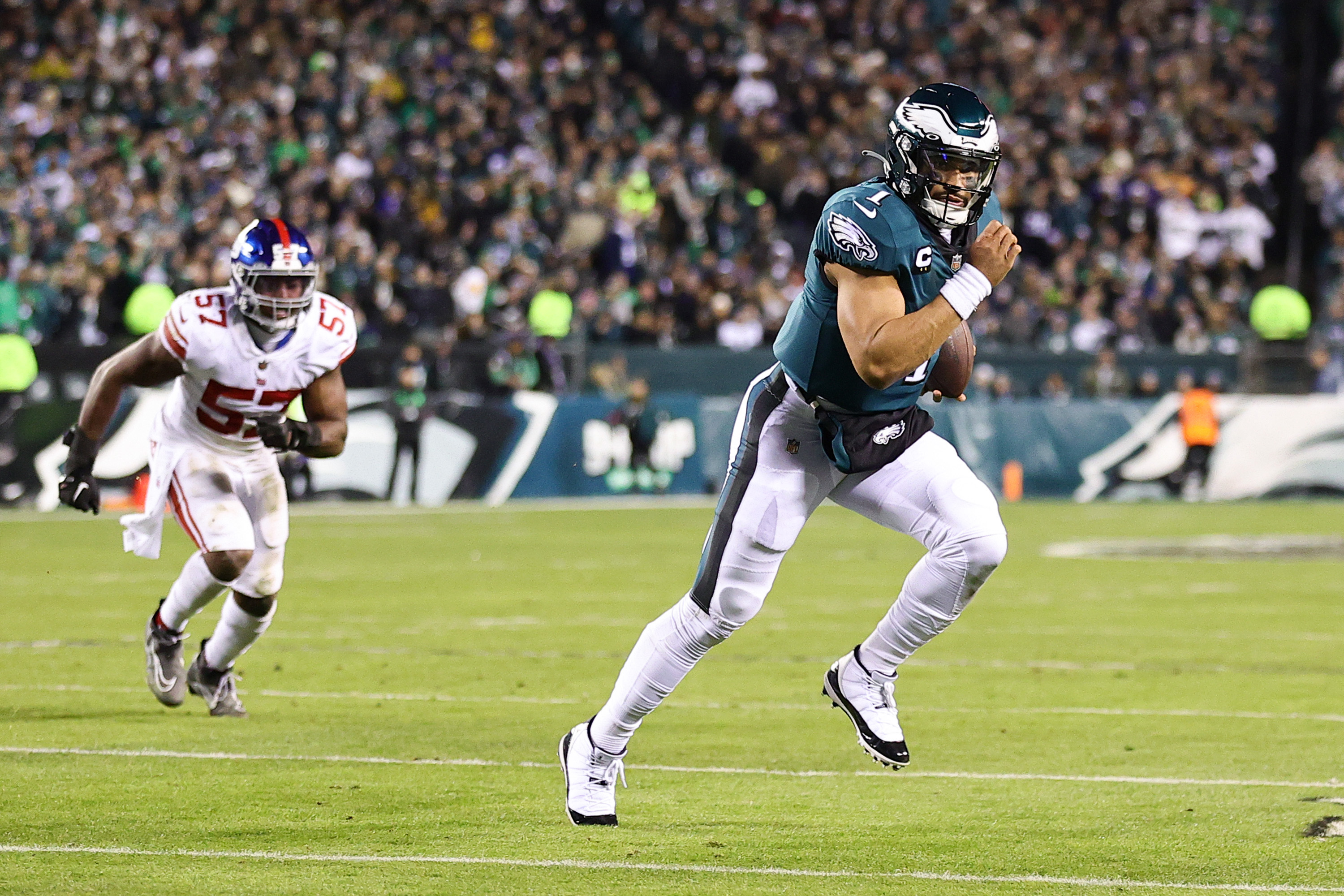 Jalen Hurts Rises To Moment, Leads Eagles To NFC Title Game