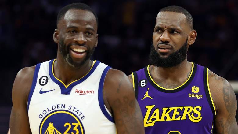Draymond Green (left) of the Warriors and LeBron James of the Lakers