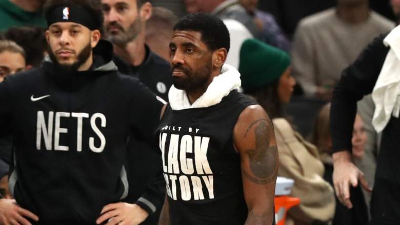 Kyrie Irving of the Brooklyn Nets. The Miami Heat have been listed amongst favorites to land Irving, who requested a trade on February 3.
