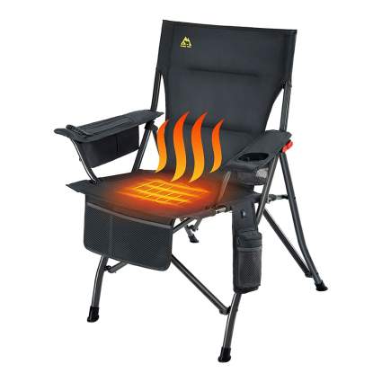 KINGS TREK Foldable Heated Camping Chair
