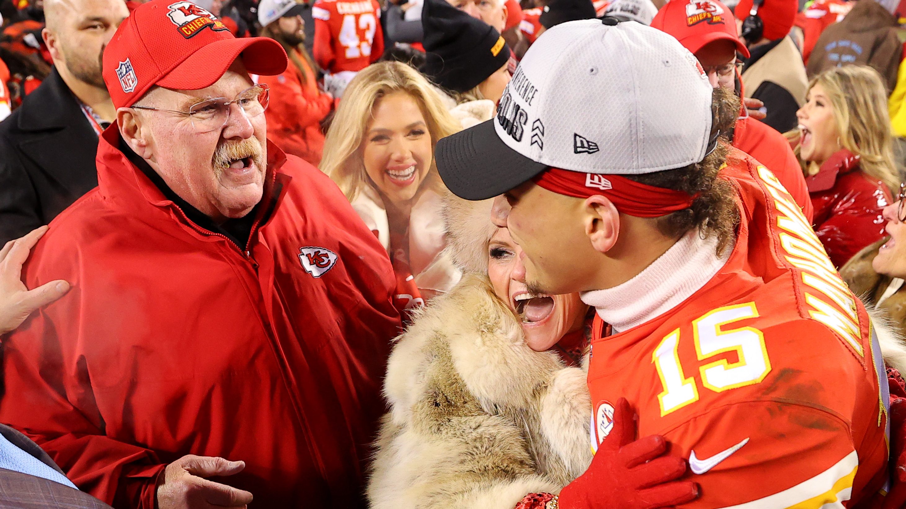 Andy Reid, Patrick Mahomes on their State Farm commercial