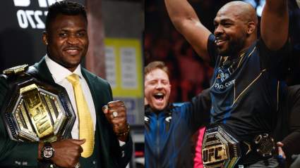Francis Ngannou Reacts to Jon Jones Winning His Vacant UFC Heavyweight Belt