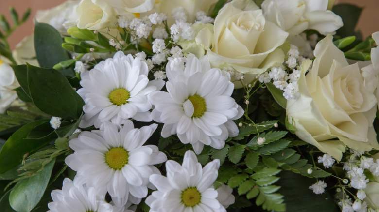 Funeral flowers.