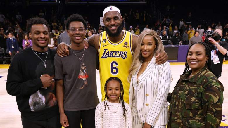 LeBron James and his family
