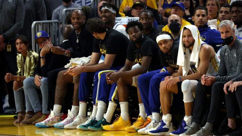 Golden State Warriors bench.
