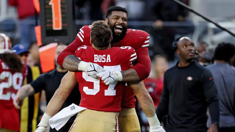 San Francisco 49ers DE Nick Bosa and OT Trent Williams