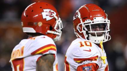 Tyreek Hill Has Viral Reaction to Chiefs WR Mecole Hardman Signing With Jets