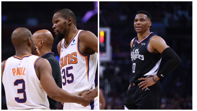 Kevin Durant, Chris Paul and Russell Westbrook