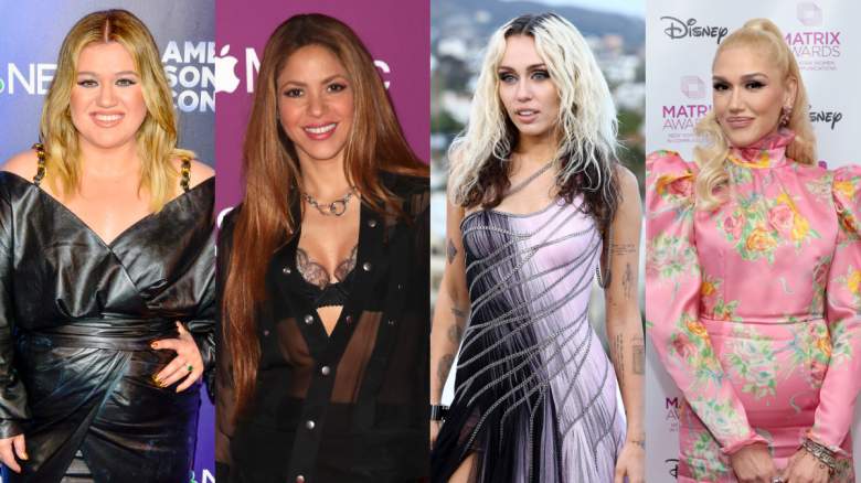 Kelly Clarkson, Shakira, Miley Cyrus, and Gwen Stefani.