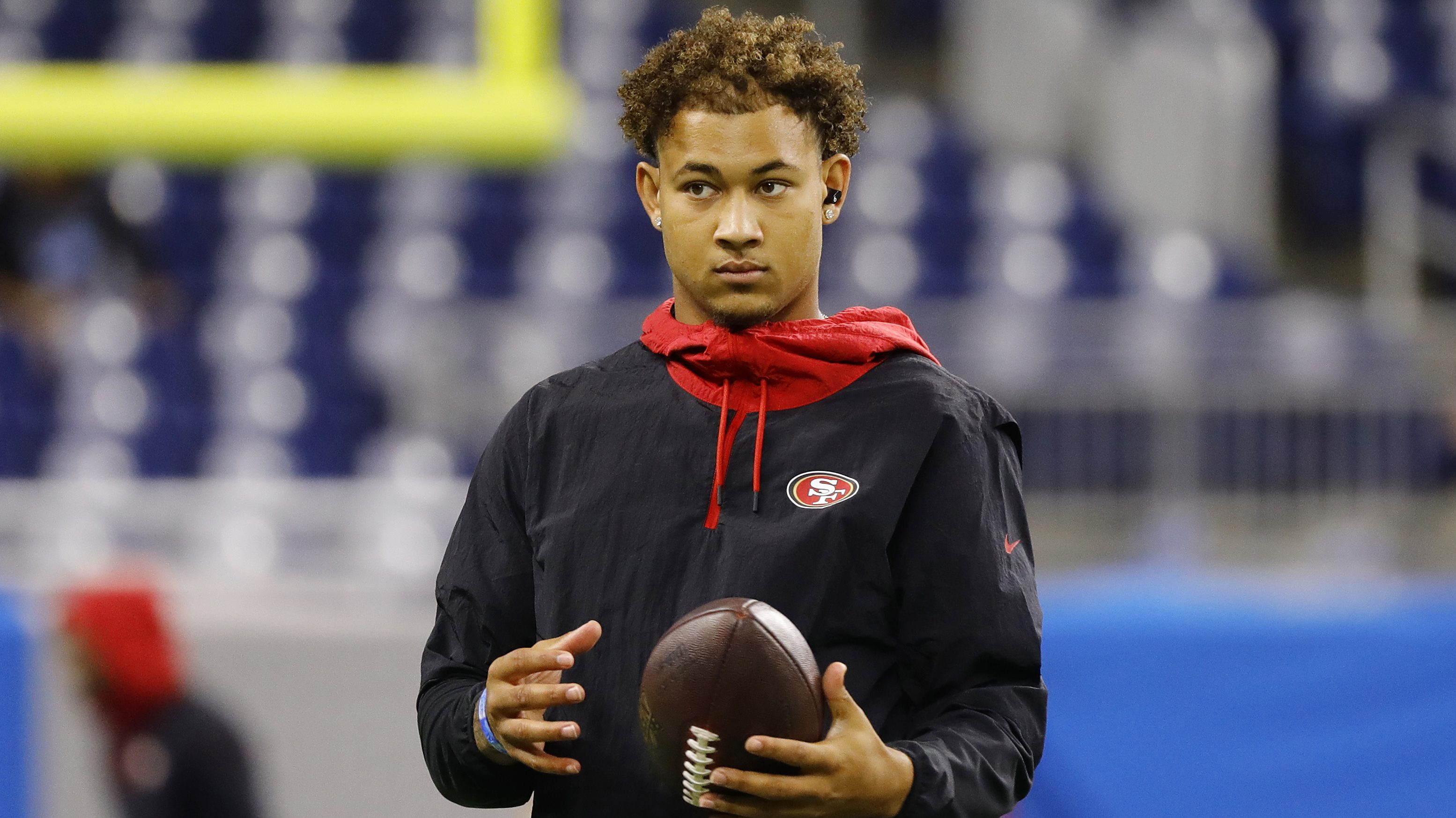 Trey Lance of the San Francisco 49ers works out during training camp  News Photo - Getty Images