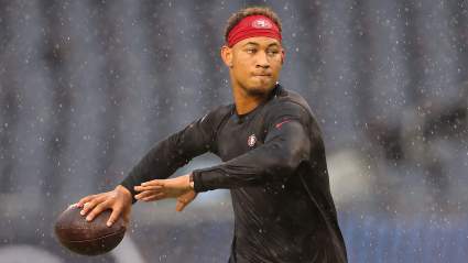 Trey Lance Shows Off New Throwing Change With Super Bowl QB [WATCH]