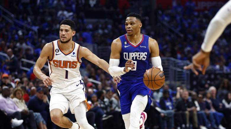 Suns' Devin Booker and Clippers' Russell Westbrook