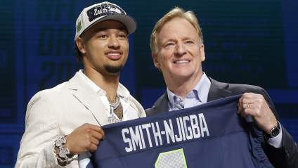 New Seahawk Has Epic Reaction to SEA Picking Jaxon Smith-Njigba [WATCH]