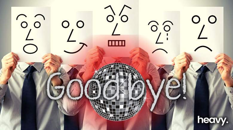 "Goodbye" logo.