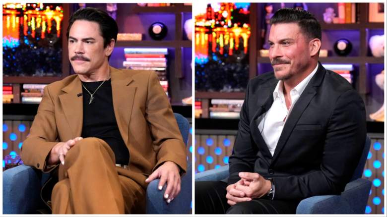 Jax Taylor and Tom Sandoval on "Watch What Happens Live."
