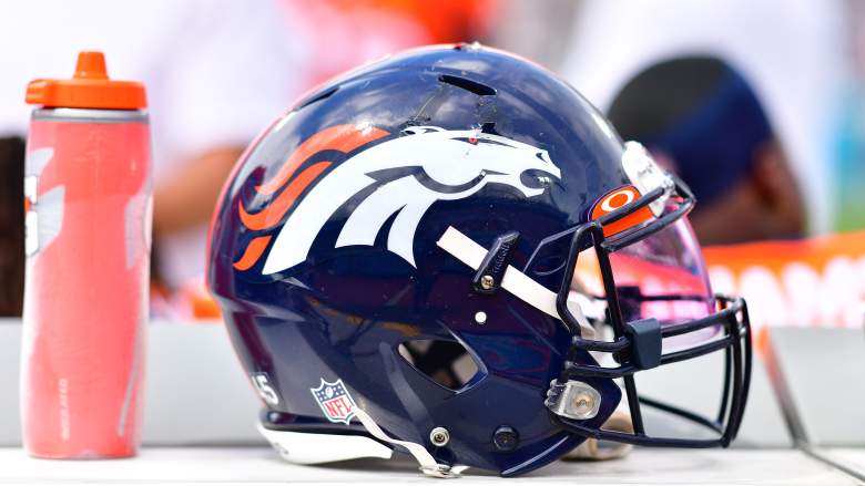 Denver Broncos helmet.