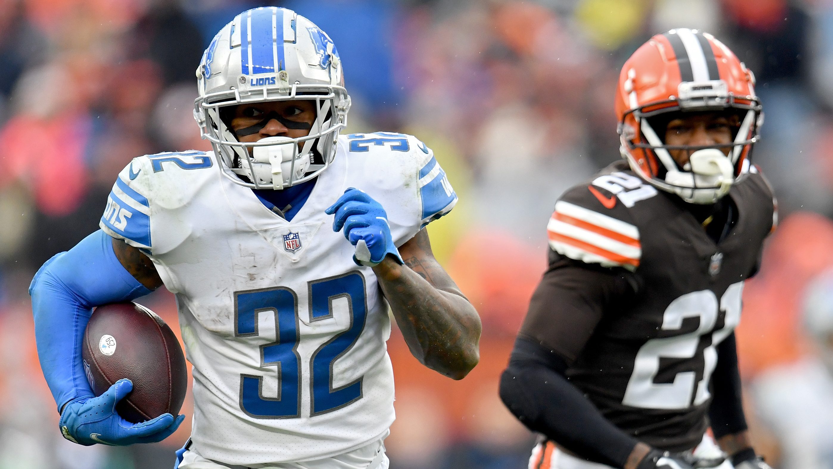 Detroit Lions' D'Andre Swift active against Green Bay Packers