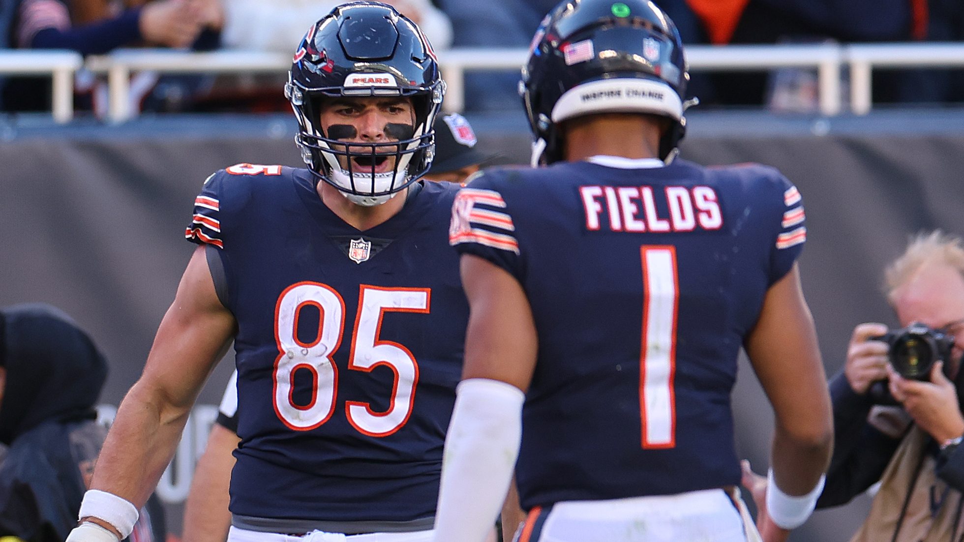 Chicago Bears tight end Cole Kmet is enjoying his second-season improvement