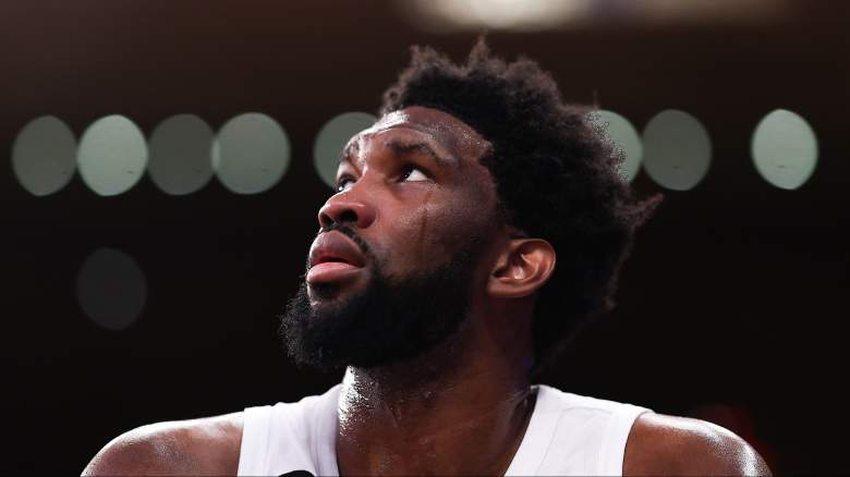 Joel Embiid, Sixers star and potential Knicks trade target.