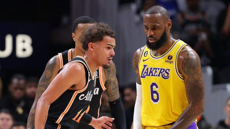 Hawks' Trae Young and Lakers' LeBron James